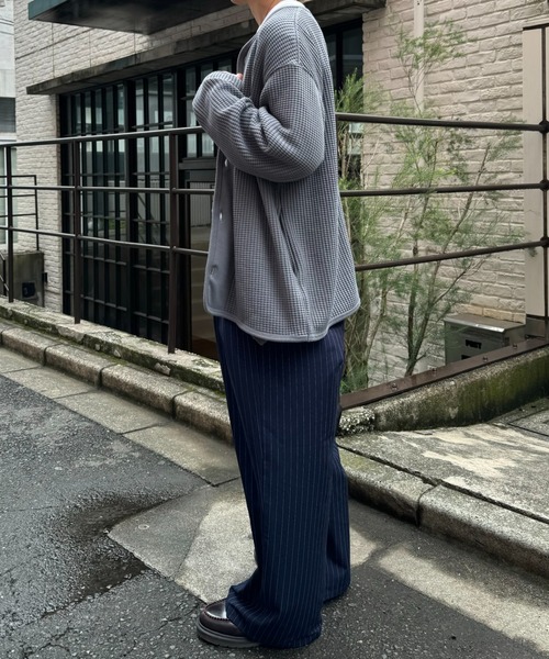 GEVACO（ゲバコ）の「【GEVACO/ゲバコ】ビッグワッフルカーディガン（カーディガン/ボレロ・メンズ・ネイビー/ベージュ系その他/グレー・SMALL/MEDIUM/LARGE）」の19枚目の写真