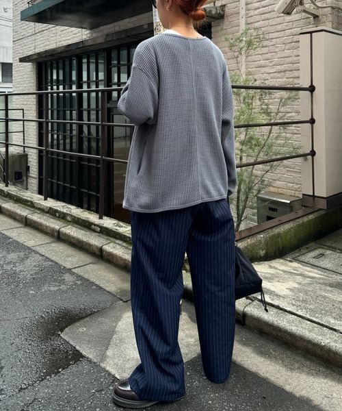 GEVACO（ゲバコ）の「【GEVACO/ゲバコ】ビッグワッフルカーディガン（カーディガン/ボレロ・メンズ・ネイビー/ベージュ系その他/グレー・SMALL/MEDIUM/LARGE）」の21枚目の写真