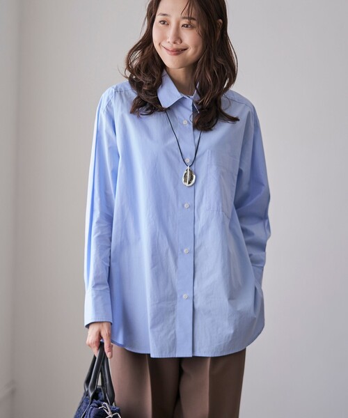RONEL（ロネル）の「レギュラーブロードシャツ（シャツ/ブラウス・レディース・ホワイト/ライトブルー・S/M）」の14枚目の写真