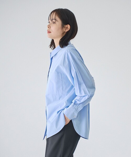 RONEL（ロネル）の「レギュラーブロードシャツ（シャツ/ブラウス・レディース・ホワイト/ライトブルー・S/M）」の21枚目の写真