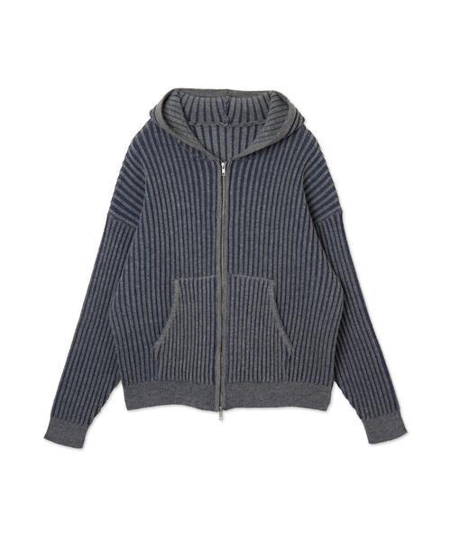 WEGO（ウィゴー）の「WEGO/ヴィンテージライクZIPパーカー（カーディガン/ボレロ・メンズ・ブルー/グレー・MEDIUM/LARGE）」の3枚目の写真