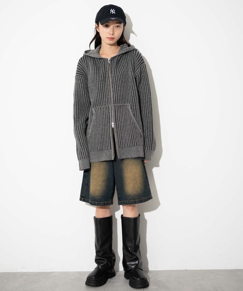 WEGO（ウィゴー）の「WEGO/ヴィンテージライクZIPパーカー（カーディガン/ボレロ・メンズ・ブルー/グレー・MEDIUM/LARGE）」の13枚目の写真