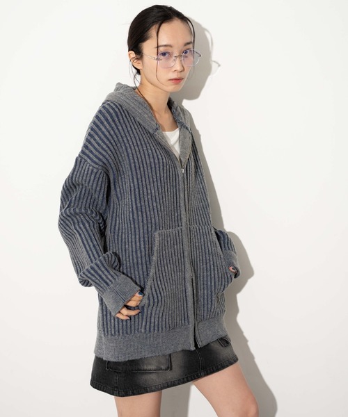 WEGO（ウィゴー）の「WEGO/ヴィンテージライクZIPパーカー（カーディガン/ボレロ・メンズ・ブルー/グレー・MEDIUM/LARGE）」の11枚目の写真