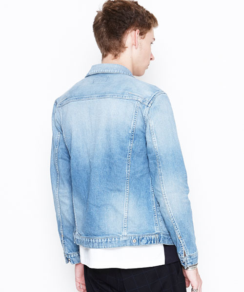 NUMBER (N)INE（ナンバーナイン）の「フライフロントストレッチデニムジャケット_ダメージ（デニムジャケット・メンズ・ブラック/ブルー・3/2/4）」の7枚目の写真