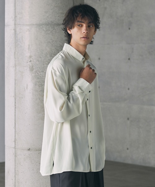 ルーズシルエットサテンレギュラーシャツ（シャツ/ブラウス）｜CTHY（シティ）
