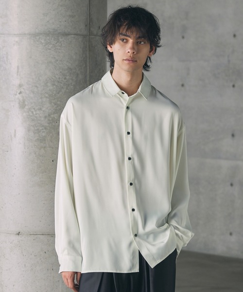 ルーズシルエットサテンレギュラーシャツ（シャツ/ブラウス）｜CTHY（シティ）