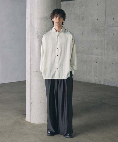 ルーズシルエットサテンレギュラーシャツ（シャツ/ブラウス）｜CTHY（シティ）