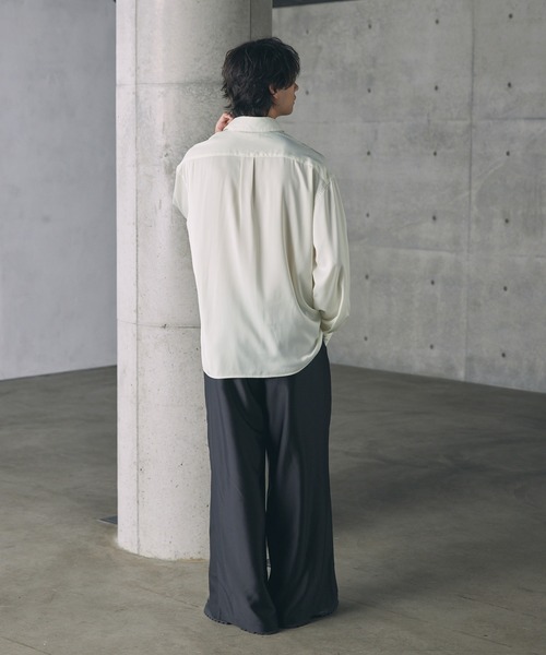 ルーズシルエットサテンレギュラーシャツ（シャツ/ブラウス）｜CTHY（シティ）