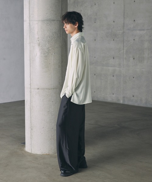 ルーズシルエットサテンレギュラーシャツ（シャツ/ブラウス）｜CTHY（シティ）