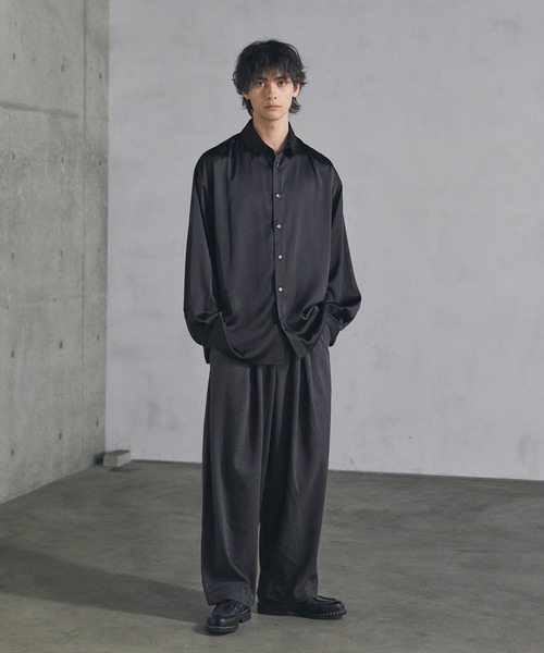 ルーズシルエットサテンレギュラーシャツ（シャツ/ブラウス）｜CTHY（シティ）