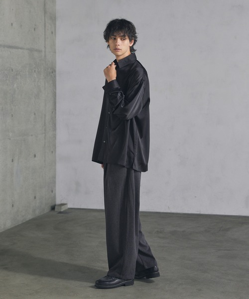 ルーズシルエットサテンレギュラーシャツ（シャツ/ブラウス）｜CTHY（シティ）