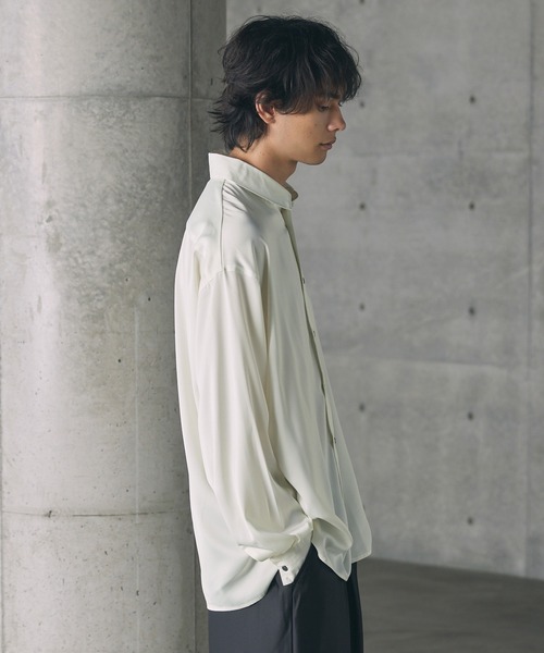 ルーズシルエットサテンレギュラーシャツ（シャツ/ブラウス）｜CTHY（シティ）