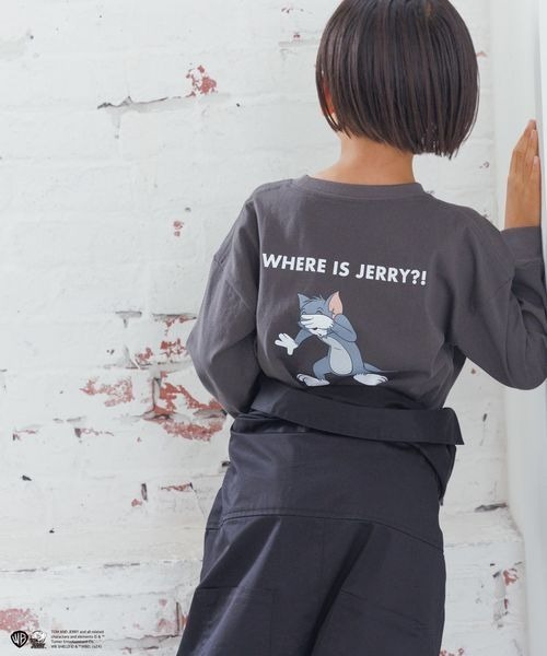 LOWRYS FARM(ローリーズファーム)の「TOMandJERRY LST 150589(Tシャツ/カットソー・キッズ・チャコールグレー/グリーン/レッド・110cm/120cm/130cm/140cm/150cm)」の2枚目の写真