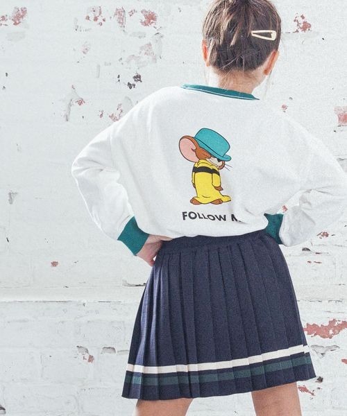 LOWRYS FARM(ローリーズファーム)の「TOMandJERRY LST 150589(Tシャツ/カットソー・キッズ・チャコールグレー/グリーン/レッド・110cm/120cm/130cm/140cm/150cm)」の1枚目の写真