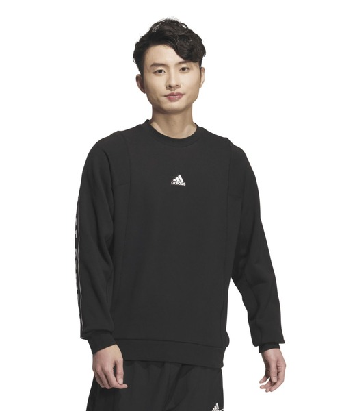 adidas(アディダス)の「アディダス adidas ワーディングパック ルーズフィット フレンチテリー スウェットシャツ(スウェット・メンズ・ライトグリーン/サックスブルー/ブラック・S/M/L/LL/3L)」の1枚目の写真