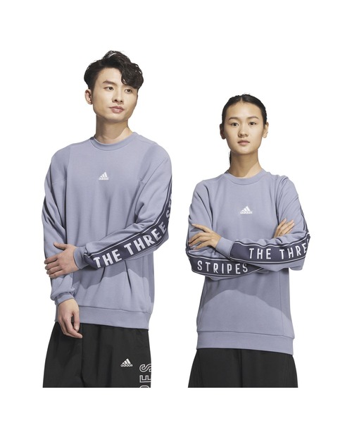 adidas(アディダス)の「アディダス adidas ワーディングパック ルーズフィット フレンチテリー スウェットシャツ(スウェット・メンズ・ライトグリーン/サックスブルー/ブラック・S/M/L/LL/3L)」の13枚目の写真