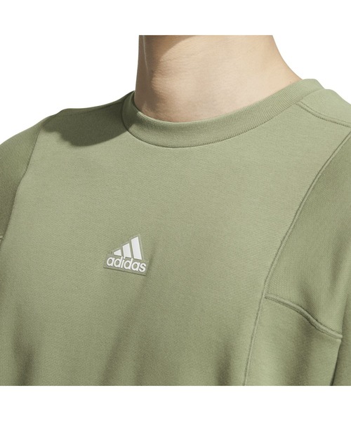 adidas(アディダス)の「アディダス adidas ワーディングパック ルーズフィット フレンチテリー スウェットシャツ(スウェット・メンズ・ライトグリーン/サックスブルー/ブラック・S/M/L/LL/3L)」の10枚目の写真