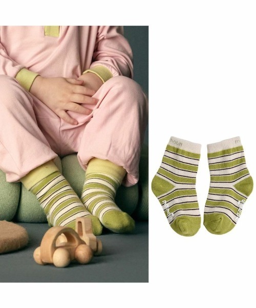 moimoln（モイモルン）の「メロンソックス（ソックス/靴下・キッズ・ブルー/ライトグリーン・12cm/14cm/10cm/16cm）」の3枚目の写真