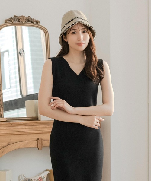 Julia Boutique（ジュリアブティック）の「ツイードパイピングチューリップハット（ハット・レディース・ベージュ/ブラック・ONE）」の15枚目の写真