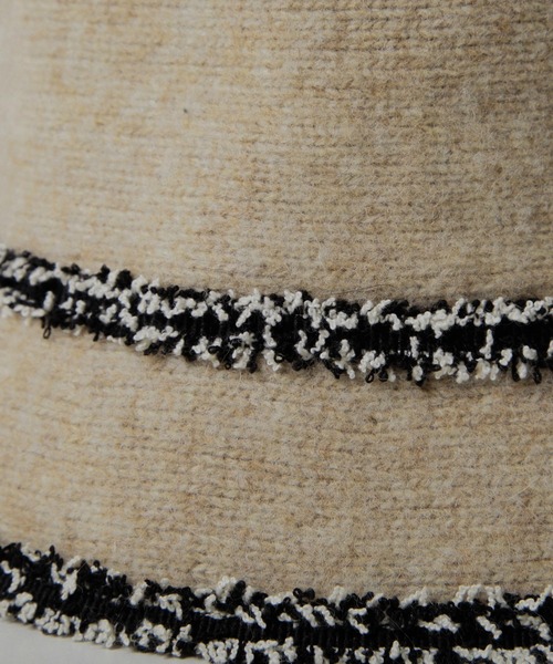 Julia Boutique（ジュリアブティック）の「ツイードパイピングチューリップハット（ハット・レディース・ベージュ/ブラック・ONE）」の17枚目の写真