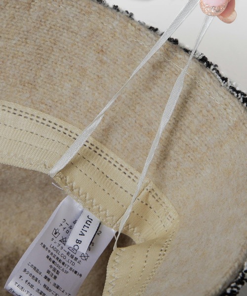 Julia Boutique（ジュリアブティック）の「ツイードパイピングチューリップハット（ハット・レディース・ベージュ/ブラック・ONE）」の19枚目の写真