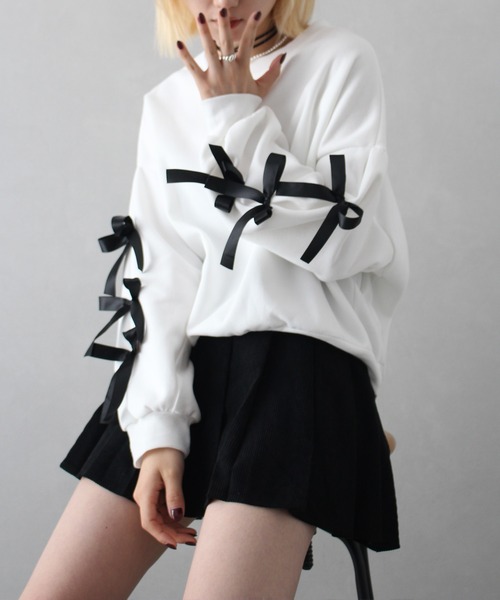 【SALE】バックリボンスウェット