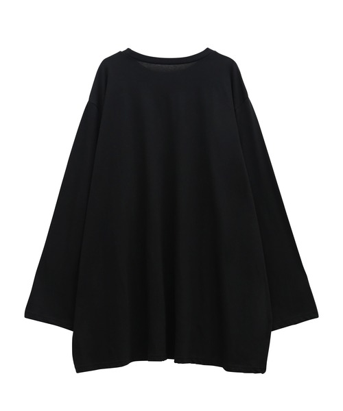 PUNYUS（プニュズ）の「ワンポイント刺繍ロンＴ（Tシャツ/カットソー・レディース・ホワイト/ブラック・1/2/3/4）」の13枚目の写真