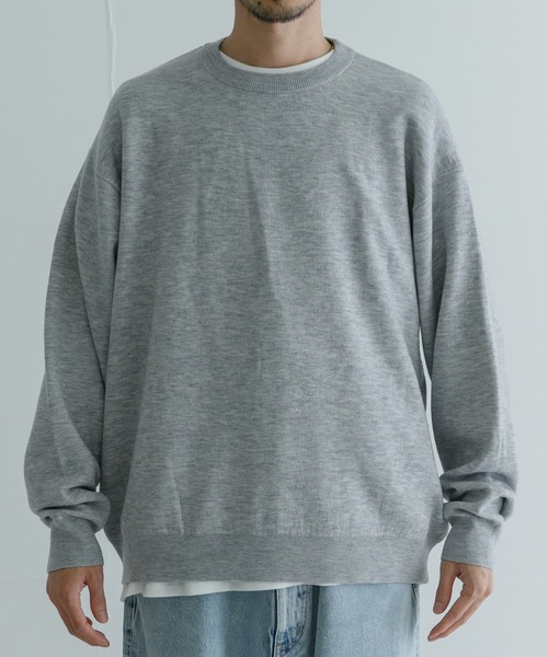 crepuscule（クレプスキュール）の「『別注』crepuscule×URBAN RESEARCH　W Face Crew Neck（ニット/セーター・メンズ・ブラック系その他/グレー系その他・2/1）」の3枚目の写真