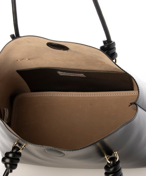 cache cache（カシュ カシュ）の「カシュカシュ cachecache / ミニマムボストントートバッグ（トートバッグ・レディース・ベージュ/ブラック/チョコ・FREE）」の6枚目の写真