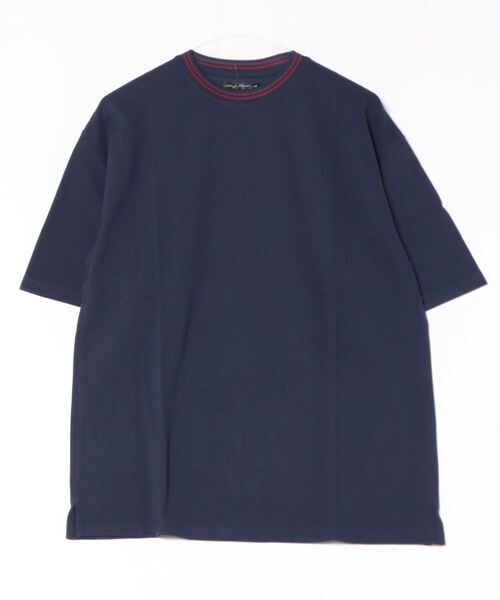 Bling Leads(ブリングリーズ)の「【Bling leads】鹿の子ライン入り刺繍クルーTシャツ(Tシャツ/カットソー・メンズ・ピンク/ネイビー/ワイン/チャコールグレー・LARGE/X-LARGE/MEDIUM)」の13枚目の写真