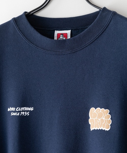 BEN DAVIS(ベンデイビス)の「【BEN DAVIS/ベンデイビス】WALL ART CREW/オーバーサイズ 裏起毛 ストリート バックプリント ロゴ ワンポイント スウェット トレーナー/レディース メンズ(スウェット・メンズ・ネイビー/ブラック/グレー・MEDIUM/X-LARGE/LARGE)」の7枚目の写真