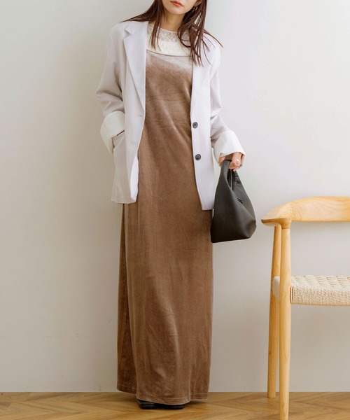 NOAHL（ノアル）の「【NOAHL】折り返しデザインジャケット（テーラードジャケット・レディース・チャコール/キナリ/グレイッシュベージュ・FREE）」の13枚目の写真