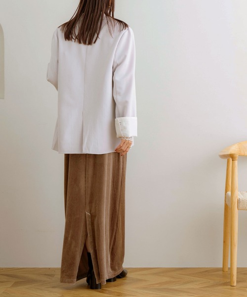 NOAHL（ノアル）の「【NOAHL】折り返しデザインジャケット（テーラードジャケット・レディース・チャコール/キナリ/グレイッシュベージュ・FREE）」の15枚目の写真