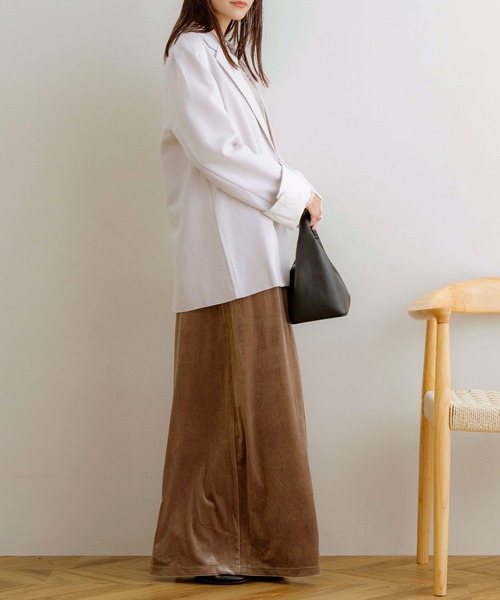 NOAHL（ノアル）の「【NOAHL】折り返しデザインジャケット（テーラードジャケット・レディース・チャコール/キナリ/グレイッシュベージュ・FREE）」の17枚目の写真