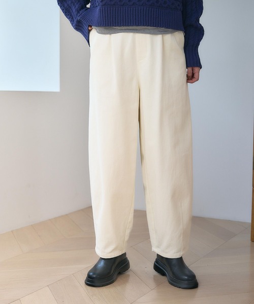 studio CLIP（スタディオクリップ）の「起毛カーブパンツ[プチ・プラスサイズあり]（その他パンツ・レディース・チャコール/ベージュ/オフホワイト・MEDIUM/LARGE/ﾌﾘｰ(L)/PF）」の2枚目の写真