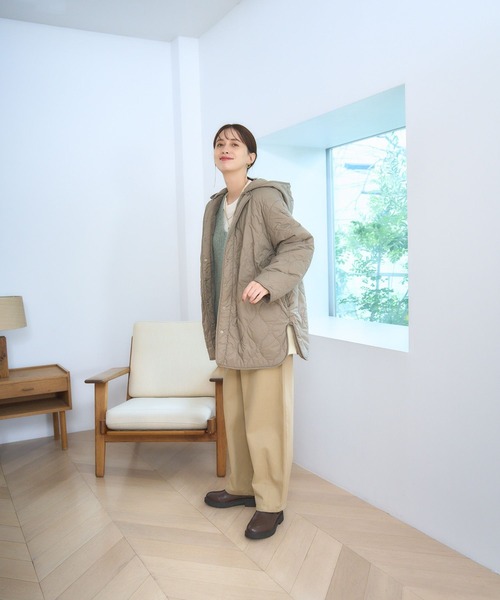 studio CLIP（スタディオクリップ）の「起毛カーブパンツ[プチ・プラスサイズあり]（その他パンツ・レディース・チャコール/ベージュ/オフホワイト・MEDIUM/LARGE/ﾌﾘｰ(L)/PF）」の22枚目の写真