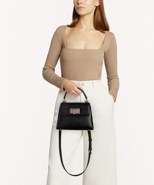 FURLA(フルラ)の「フルラ 1927 ミニトップハンドルバッグ(ハンドバッグ・レディース・ライトブルー/ライトオリーブ/ダークグレー/ブラック/ベージュ/フューシャピンク/ベビーピンク/ライトグレー/ボルドー/サンドベージュ/ライトピンク・ONE SIZE)」の1枚目の写真