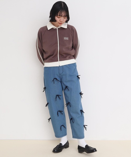 I am I in fact...（アイアムアイインファクト）の「●HEJ HEJ ジャージ ブルゾン（ジャージ・レディース・アイボリー/サックスブルー/ブラウン・FREE）」の6枚目の写真