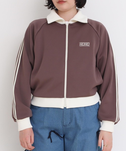I am I in fact...（アイアムアイインファクト）の「●HEJ HEJ ジャージ ブルゾン（ジャージ・レディース・アイボリー/サックスブルー/ブラウン・FREE）」の17枚目の写真