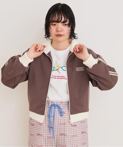 I am I in fact...（アイアムアイインファクト）の「●HEJ HEJ ジャージ ブルゾン（ジャージ・レディース・アイボリー/サックスブルー/ブラウン・FREE）」の21枚目の写真