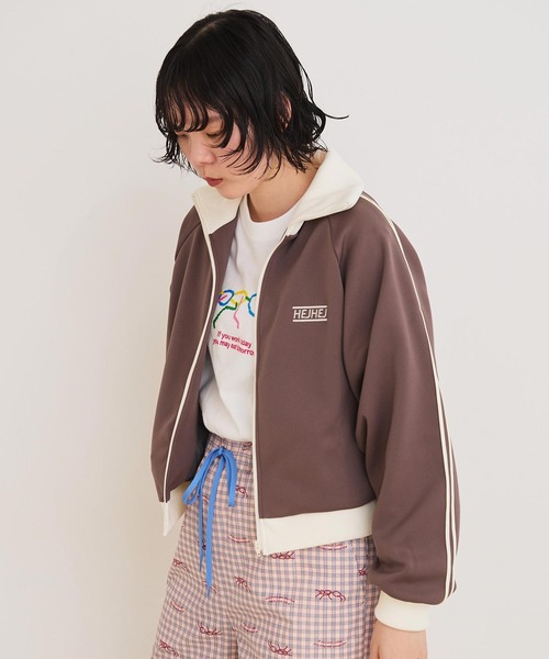 I am I in fact...（アイアムアイインファクト）の「●HEJ HEJ ジャージ ブルゾン（ジャージ・レディース・アイボリー/サックスブルー/ブラウン・FREE）」の22枚目の写真