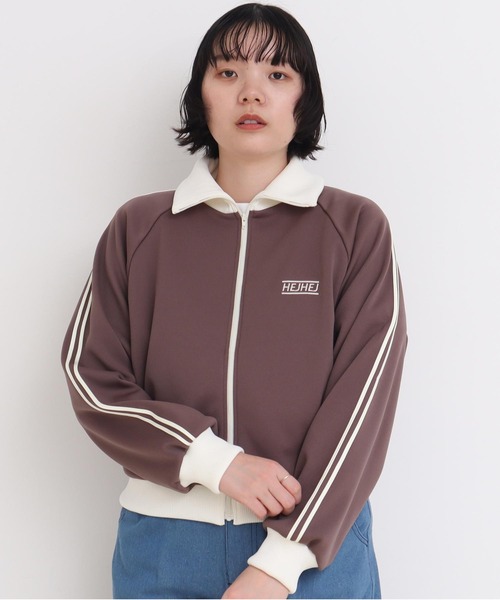 I am I in fact...（アイアムアイインファクト）の「●HEJ HEJ ジャージ ブルゾン（ジャージ・レディース・アイボリー/サックスブルー/ブラウン・FREE）」の13枚目の写真