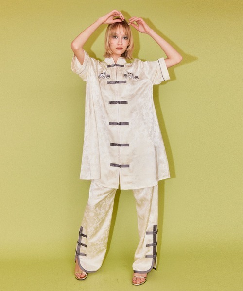 Candy Stripper(キャンディストリッパー)の「CS CAT CHINA パンツ(その他パンツ・レディース・アイボリー/ブラック/ピンク・FREE)」の5枚目の写真