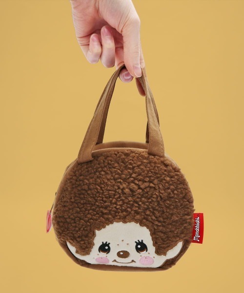 sanrio(サンリオ)の「(SK)【sanrio モンチッチ】ダイカット スウェット ハンドバッグ(ハンドバッグ・キッズ・レッド系/ピンク系/ブラック系/ホワイト系・ONE SIZE)」の5枚目の写真