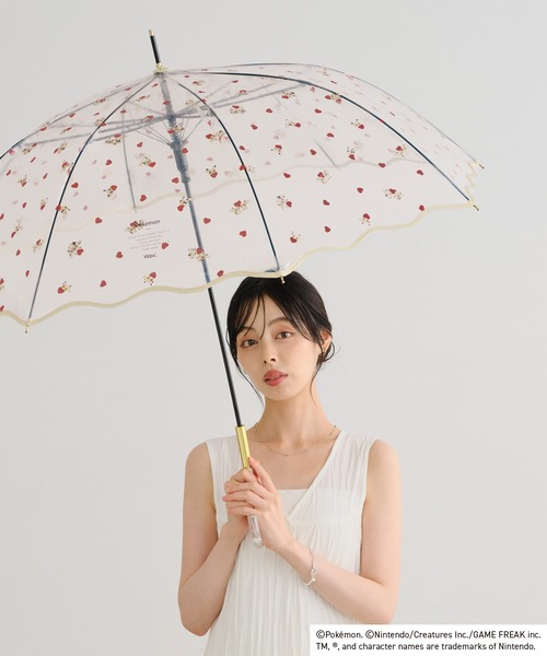 Wpc.（ダブリュピーシー）の「ポケモン ビニール傘 いっしょにいると しあわせ 雨傘 長傘 Wpc.（長傘・レディース・ホワイト/ベージュ・FREE）」の2枚目の写真