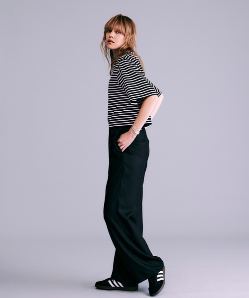 パンツ noise セール】シルクタッチワイドパンツ【MADE IN JAPAN】（その他