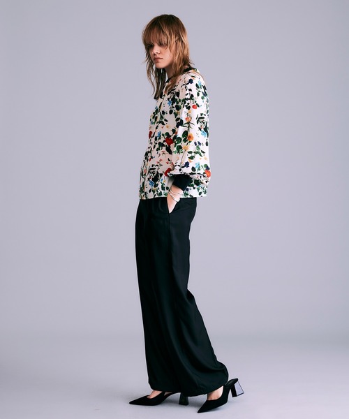 NOISE MAKER（ノイズメーカー）の「シルクタッチワイドパンツ【MADE IN JAPAN】（その他パンツ・レディース・オレンジ/ホワイト/ブラウン/ブルー/ブラック・36/38）」の12枚目の写真