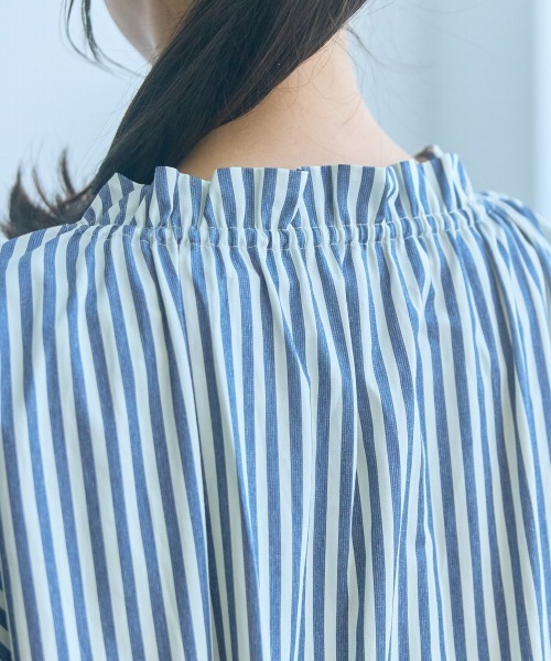 slattgir（スラットジール）の「高身長　ストライプシャツワンピース（トールサイズ）Essenave（ワンピース・レディース・イエロー系/ブルー系・M～Ｌ/LL～3L/4L～5L）」の19枚目の写真