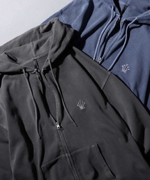 Pigment Sweat Hoodie/ピグメント ヴィンテージライク オーバーサイズ 裏毛 フルジップパーカー フーディー パーカー スウェット レディース メンズ