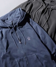 Pigment Sweat Hoodie/ピグメント ヴィンテージライク オーバーサイズ 裏毛 フルジップパーカー フーディー パーカー スウェット レディース メンズ